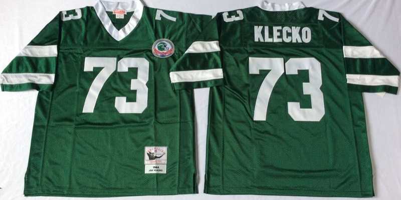 Jets 73 Joe Klecko Green M&N Throwback Jersey->nfl m&n throwback->NFL Jersey